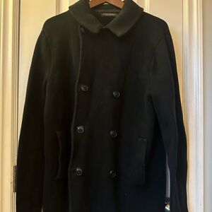 Men’s Medium Banana Republic Black Sweater Peacoat